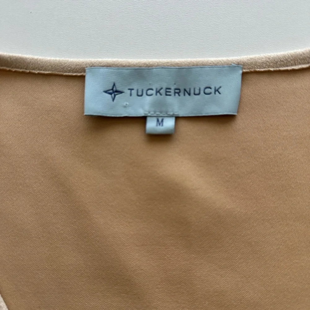 TUCKERNUCK Suede Easton V-Neck Puff Balloon Sleeve Blouse Cream Western Chic Med